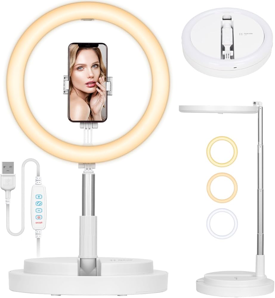 Amazon | TARION LEDリングライト スマホホルダ 自撮りライト