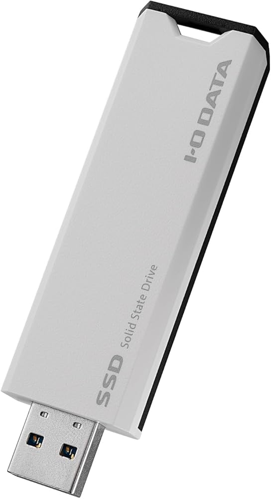 Amazon | IODATA SSD 外付け 1TB ホワイト×ブラック 小型 スティック