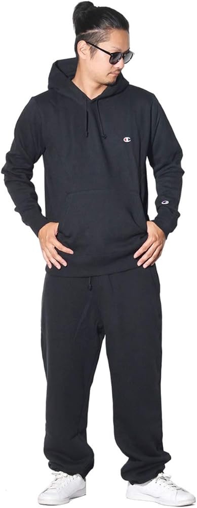 Amazon | [チャンピオン] セットアップ メンズ プルオーバーパーカー