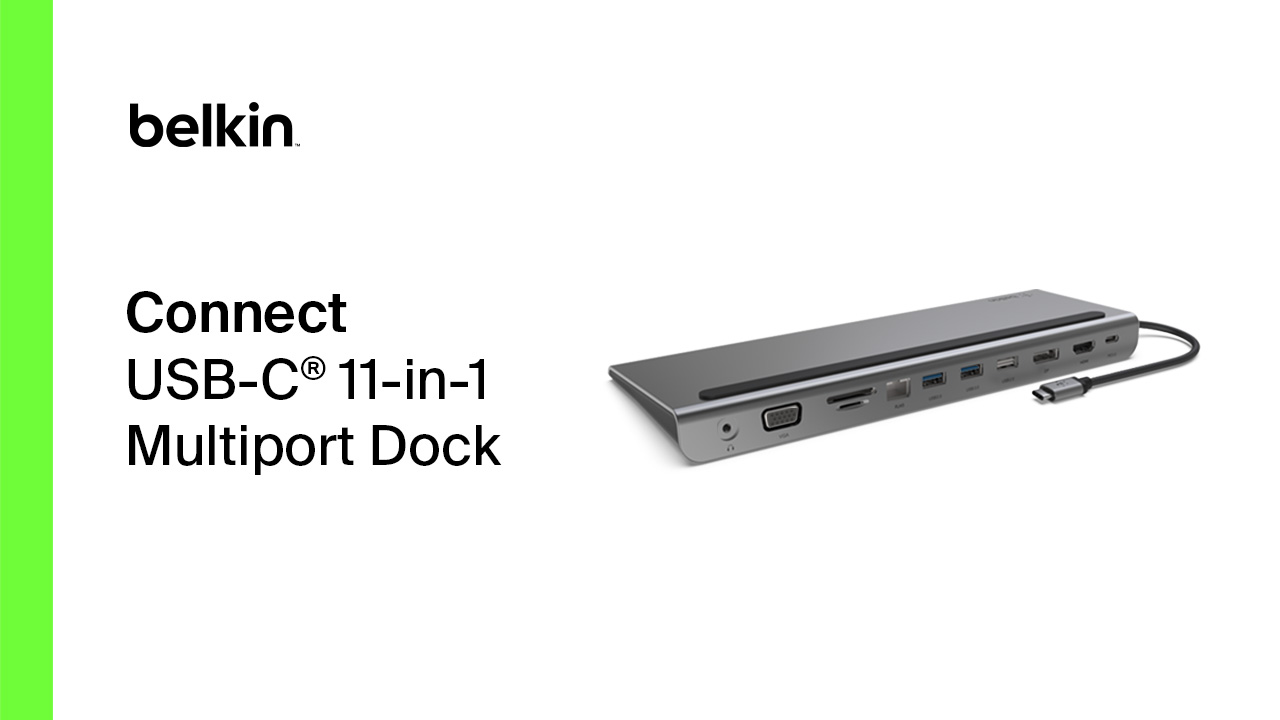 Amazon.com: Belkin USB C Hub, 11-in-1 Multi-Port Laptop Dock with
