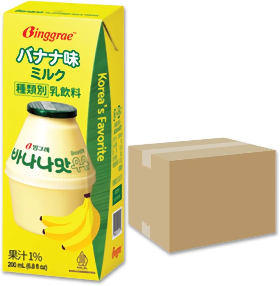 Amazon.co.jp: ビングレ バナナ味ミルク 24本 セット 各200ml / 冷蔵