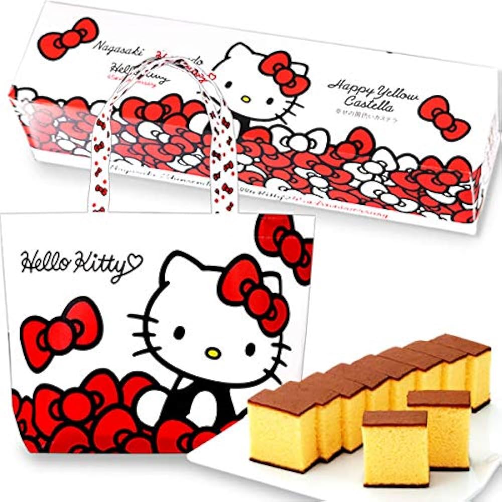 Amazon.co.jp: 長崎心泉堂 ハローキティ リボンデザイン 長崎 カステラ