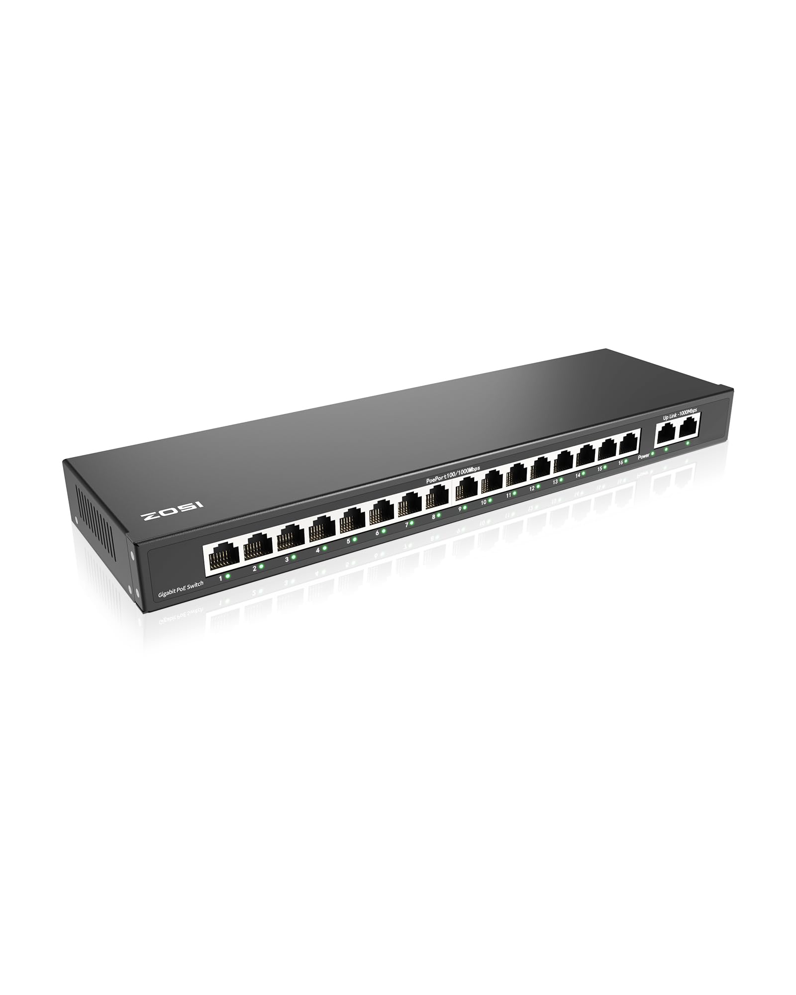 Amazon.com: ZOSI 16 Port Gigabit PoE Switch with 2 Gigabit Uplink