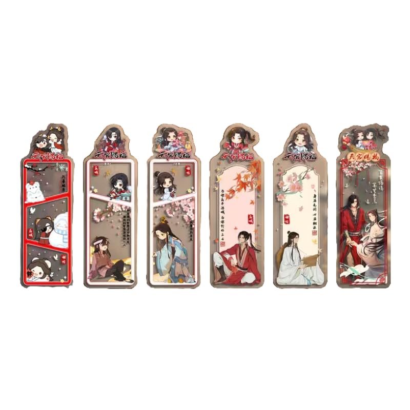 Amazon | 天官赐福 アクリルしおり6本セット，アニメ周辺製品,花城&謝