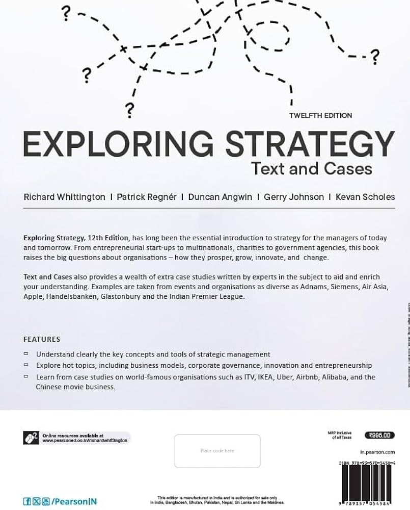 Buy Pearson Exploring Strategy | Text and Cases | Includes