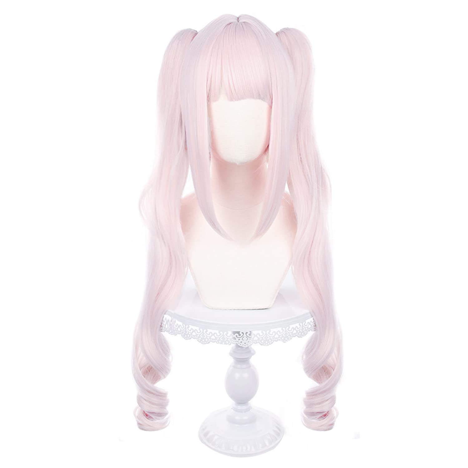 Amazon.co.jp: ライトピンク ロング ツインテール 縦ロール フル