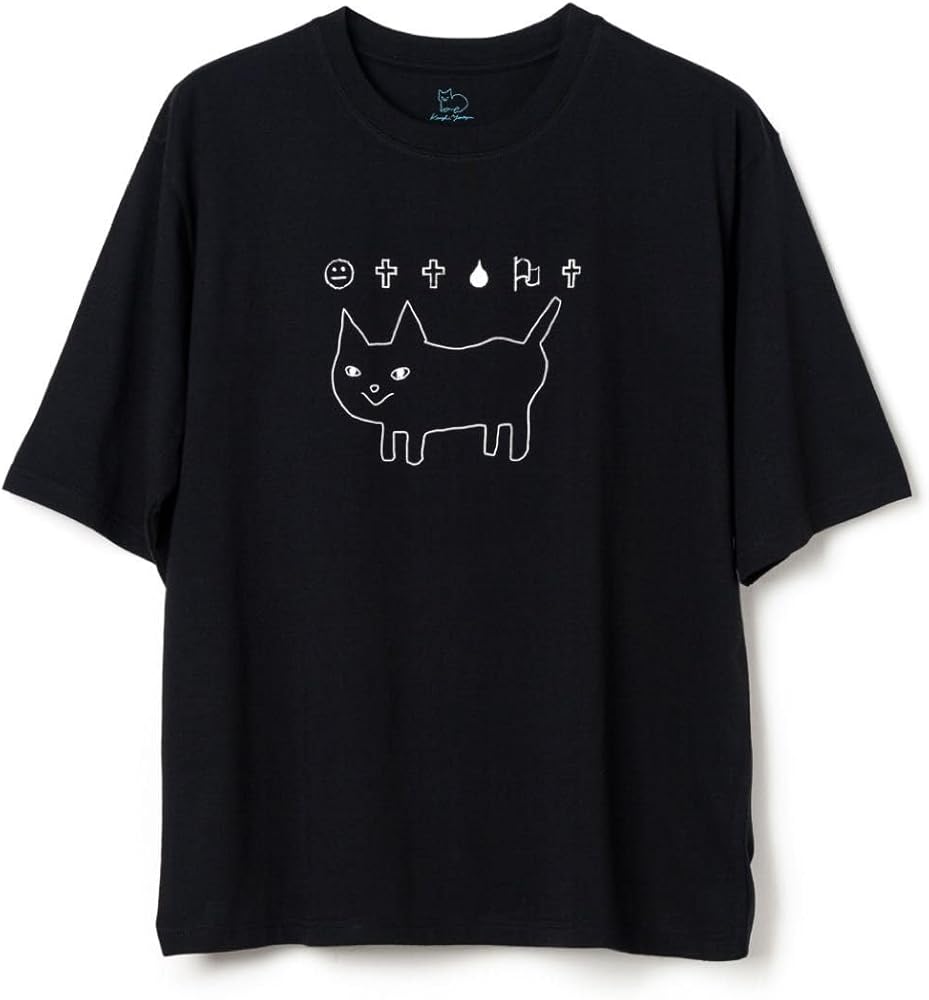 Amazon.co.jp: 米津玄師 空想ねこちゃんT 黒Tシャツ ブラック Lサイズ