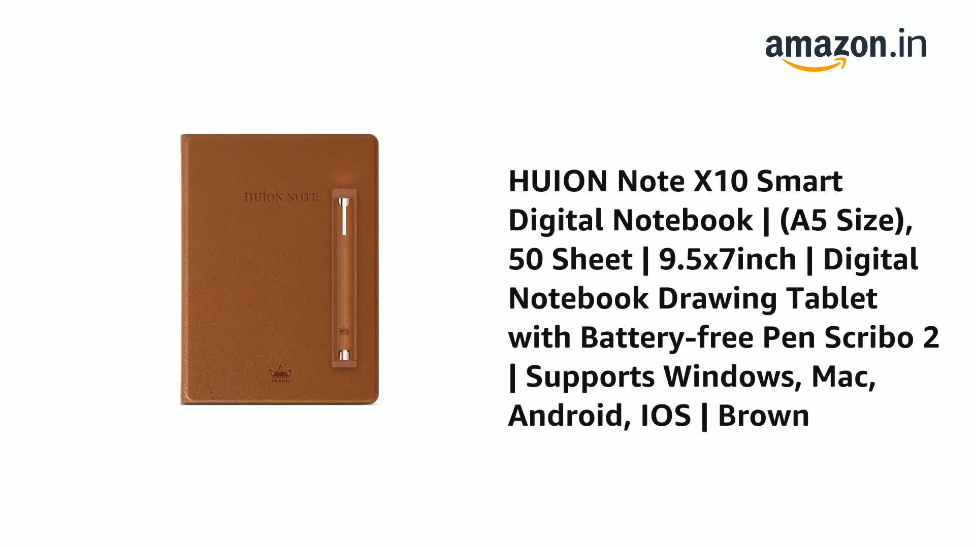 Amazon.in: Buy HUION Note X10 Smart Digital Notebook | (A5 Size