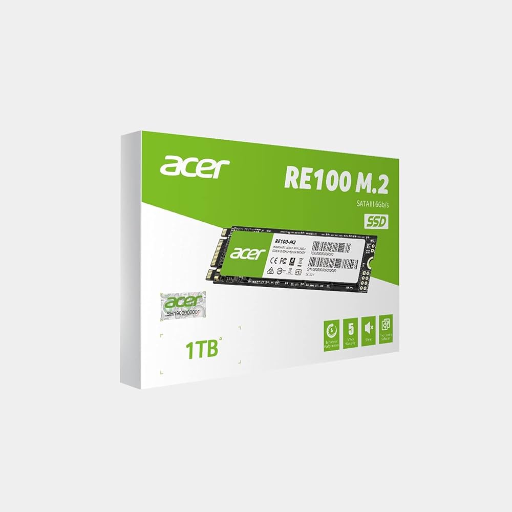 Amazon | Acer RE100-M2-1TB SATA M.2 2280 3D NAND 最大560MB/s 五年