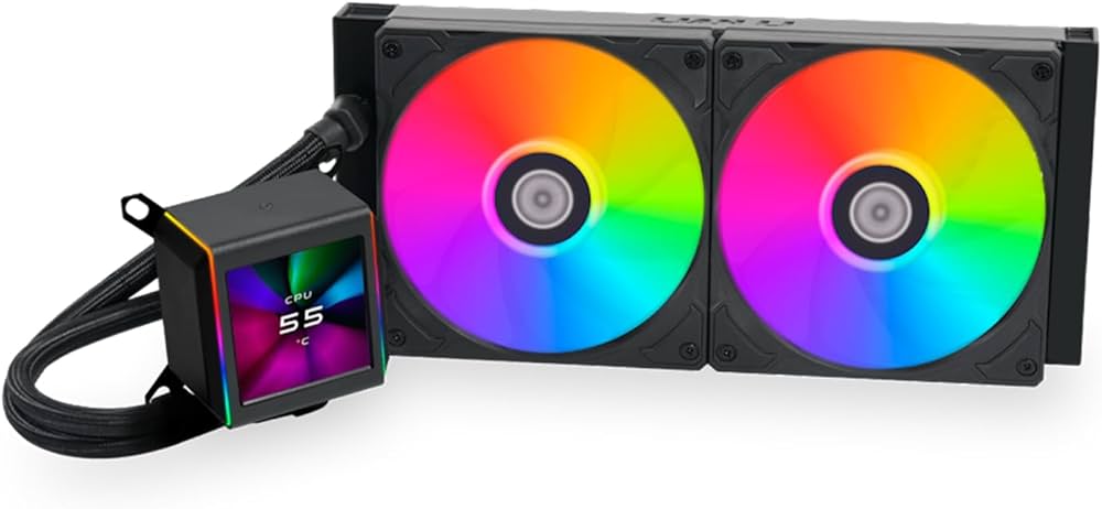 Amazon | LIANLI 水冷CPUクーラー Galahad II LCD 280 Black 液晶