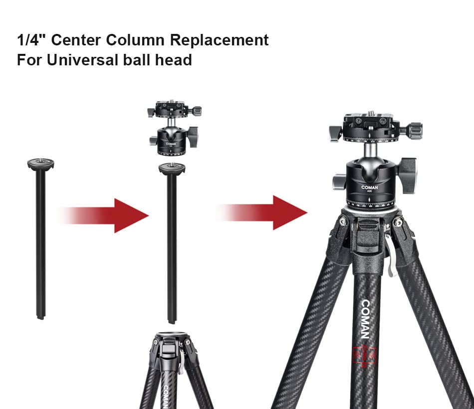 Amazon | COMAN Zero F38 カーボンファイバー カメラ三脚 62インチ