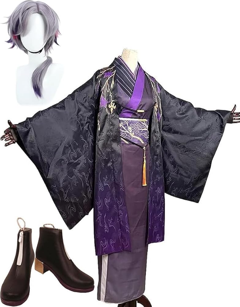 Amazon.co.jp: [楽コス] 不破湊 コスプレ 衣装 全セット 和服風 ふわ