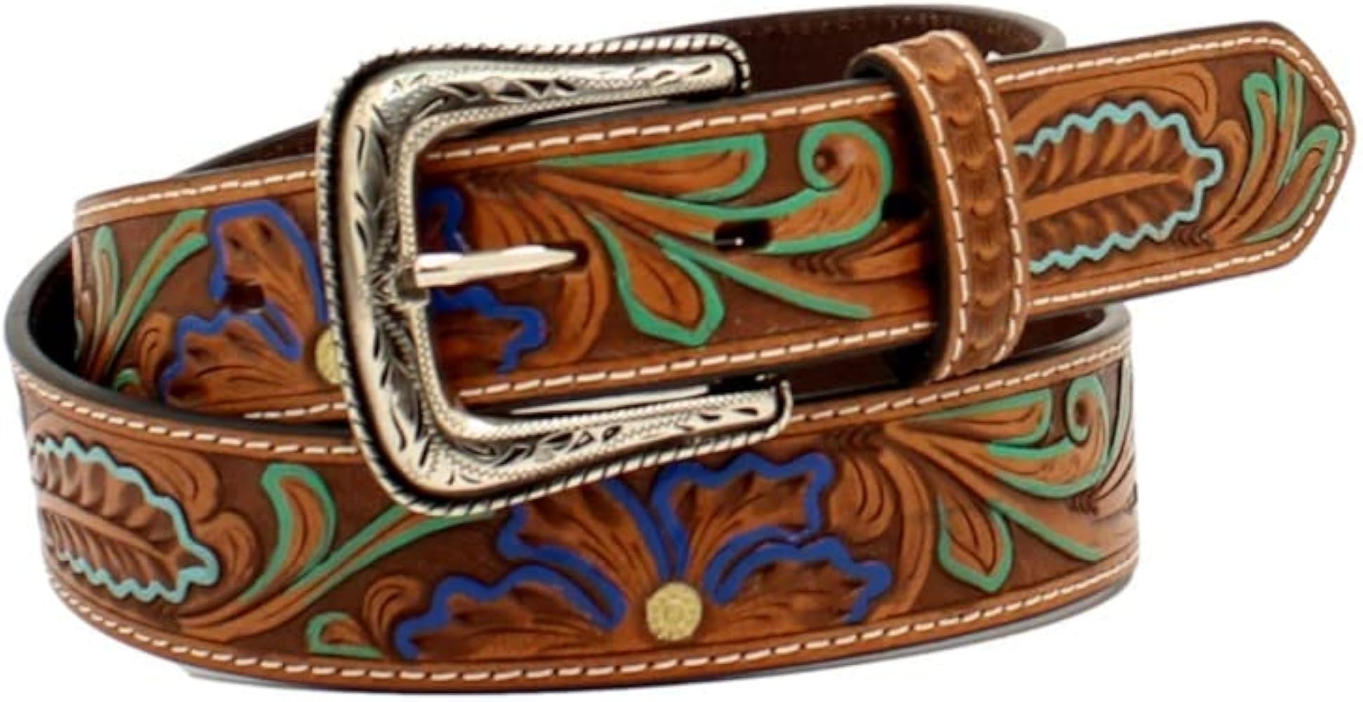 Amazon | Nocona メンズ フローラル ツールベルト, ブラウン, 32