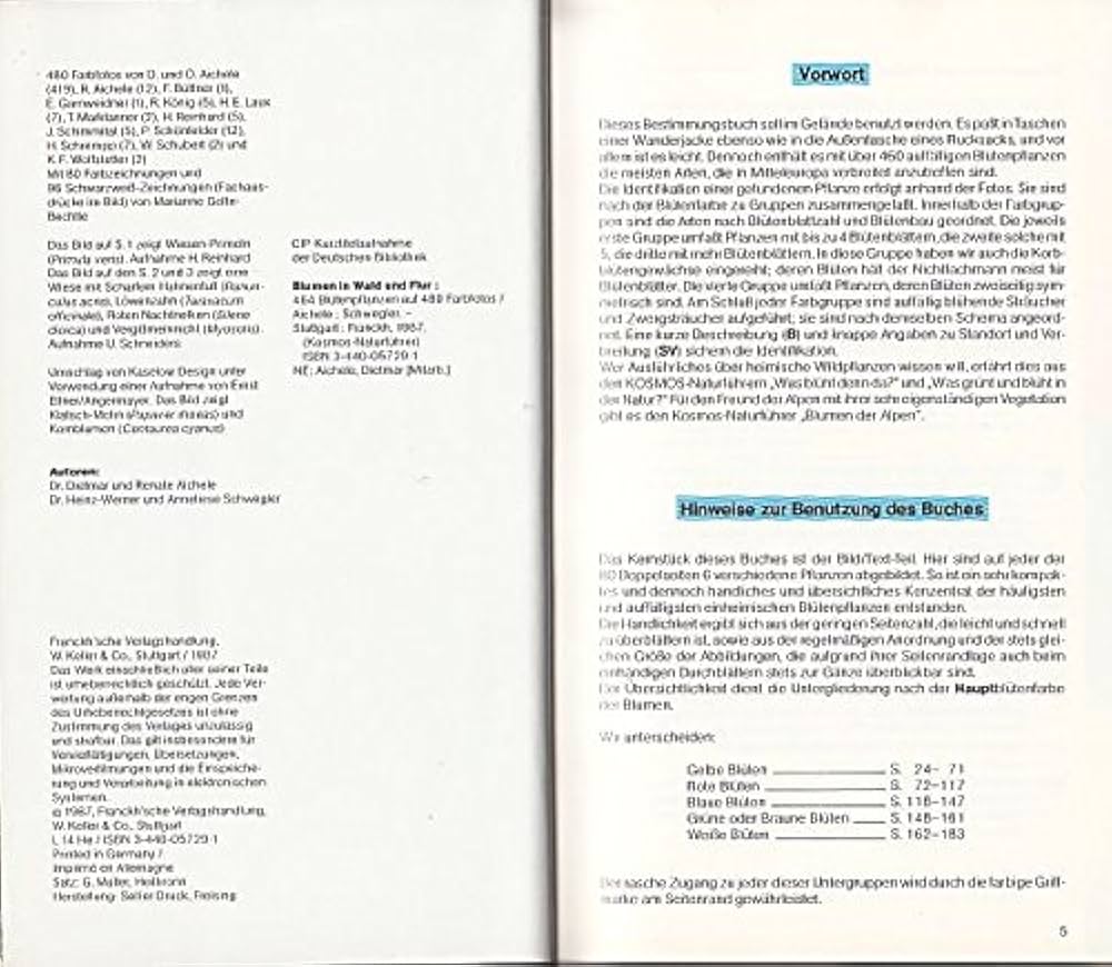 Amazon.com: Blumen in Wald und Flur. 464 Blütenpflanzen