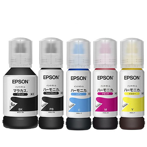Amazon.co.jp: EPSON インクボトル MKA/HNA 5本セット 純正 : パソコン