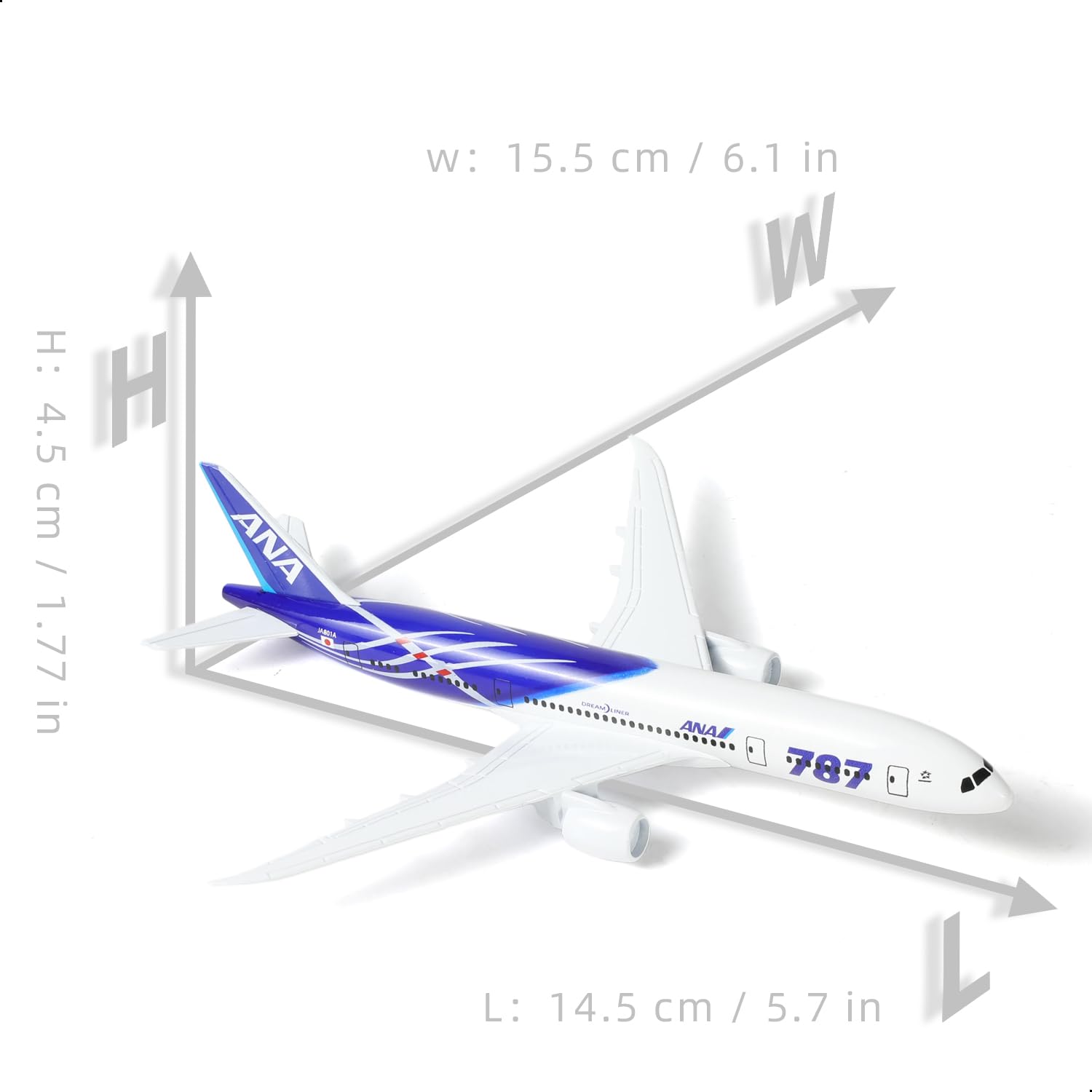 Amazon.co.jp: QIYUMOKE 1/400 ANA ボーイング787 飛行機モデル 15.5cm