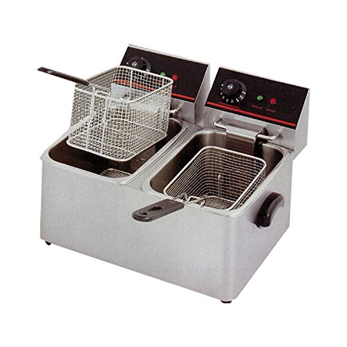 Amazon.co.jp: 電気フライヤー FL-DS6W 6L 二槽式 ミニフライヤー 卓上