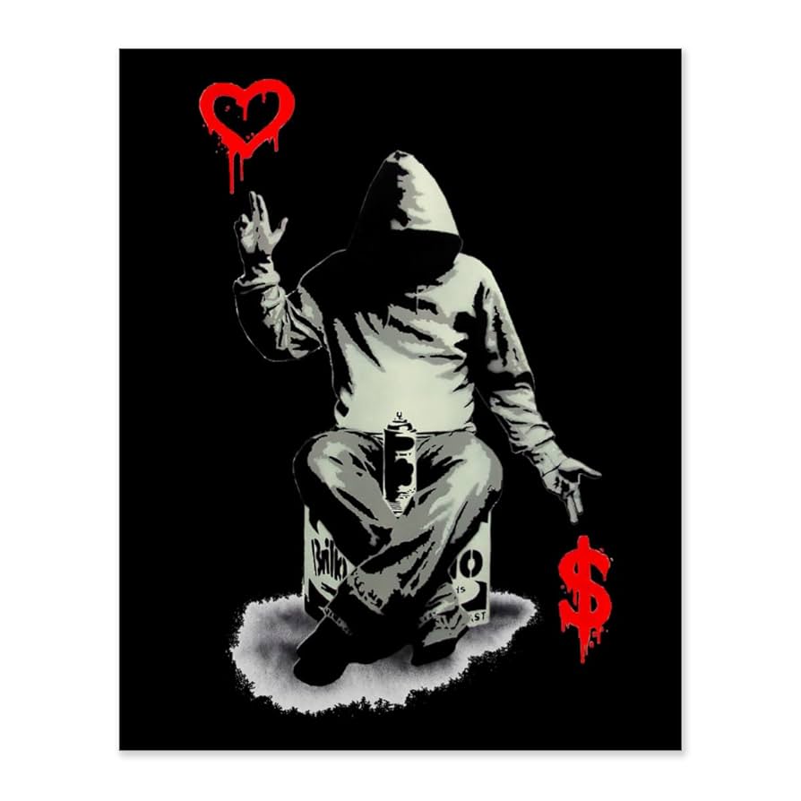 Banksy 絵画 紙本 肉筆 額縁 バンクシー Banksy 絵画 油絵 油彩 肉筆 額縁