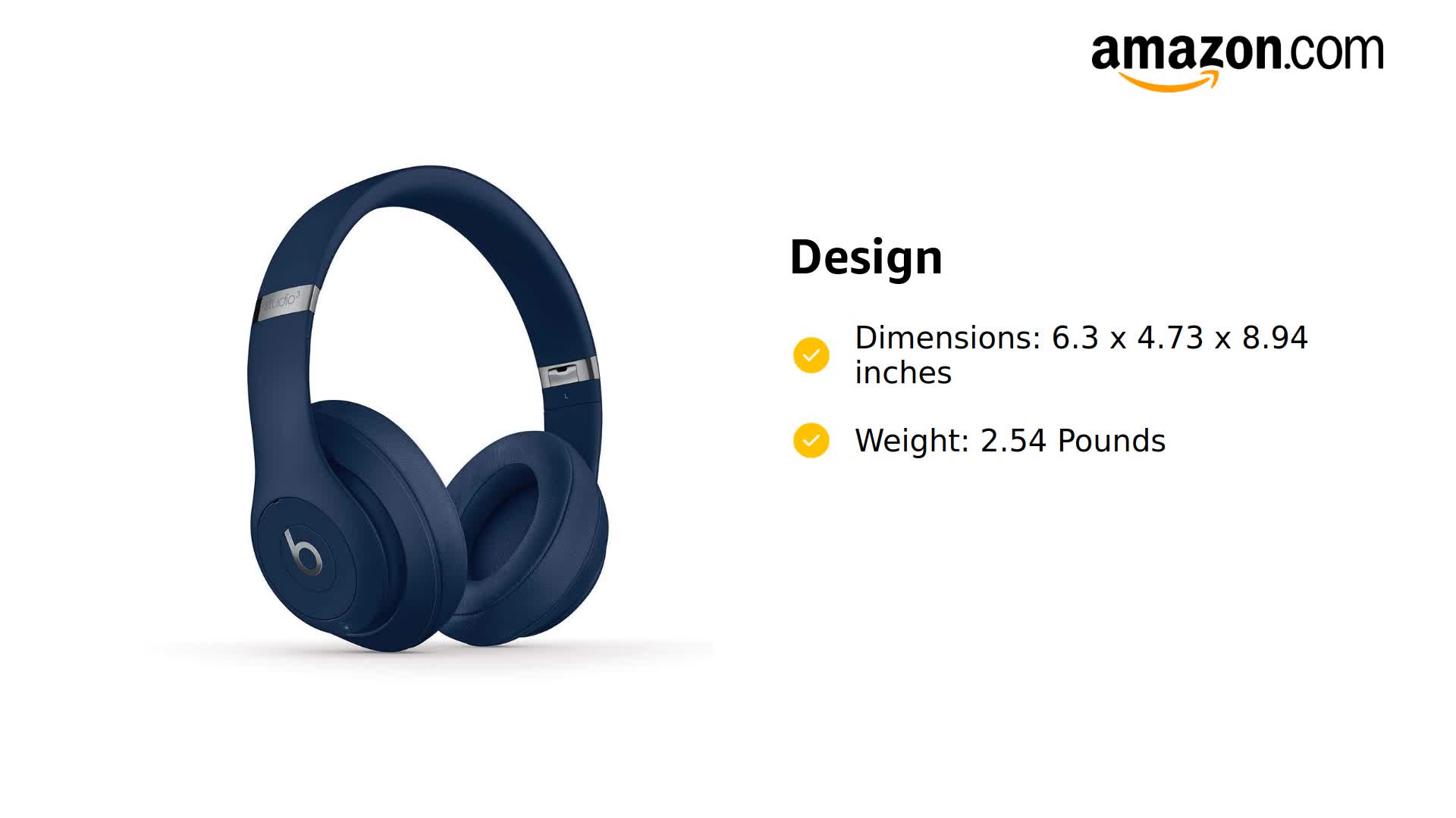 Amazon.com: Beats Studio3 Wireless Bluetooth Headphones - Blue