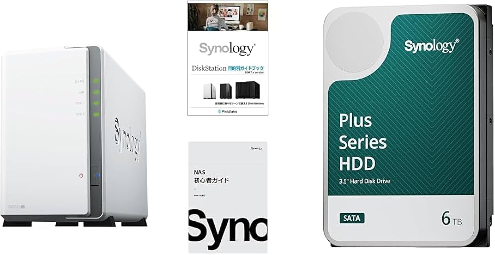 Amazon.co.jp: Synology NAS 2ベイ DiskStation DS223j & Synology HDD