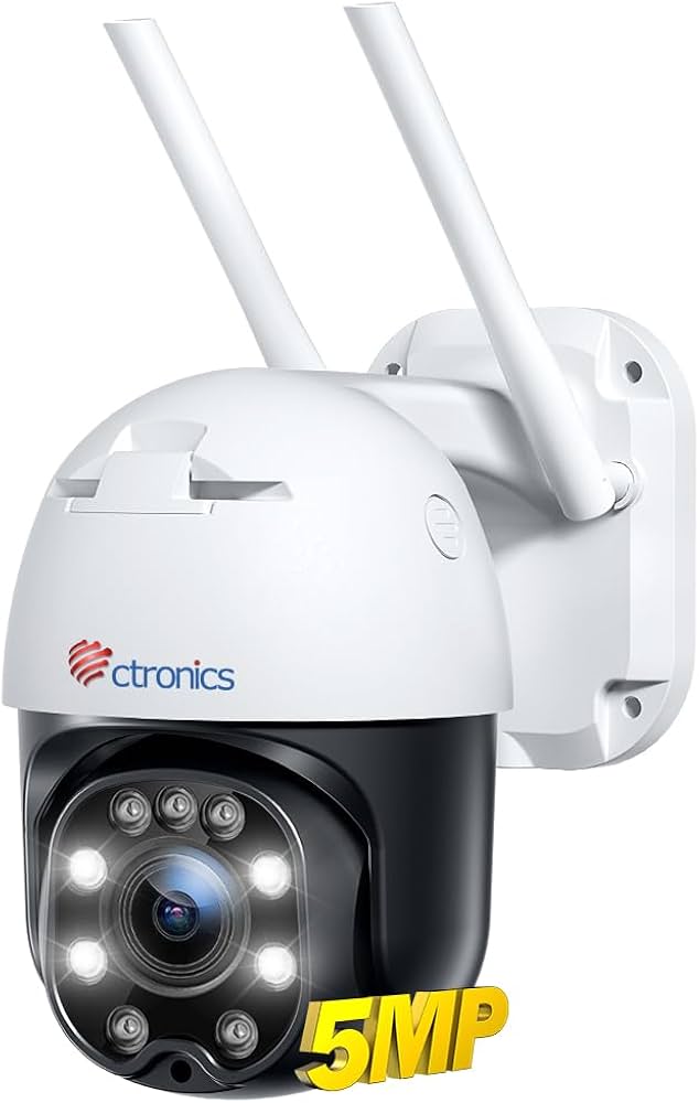 Amazon.co.jp: Ctronics 防犯カメラ 屋外 5MP 5GWi-Fi 自動追尾 PC対応
