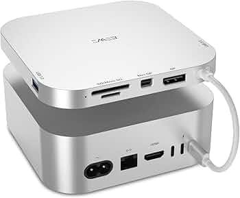 Amazon.com: JESWO 6-in-1 USB-C Dock for Mac mini M4 – 4K@60Hz Mini