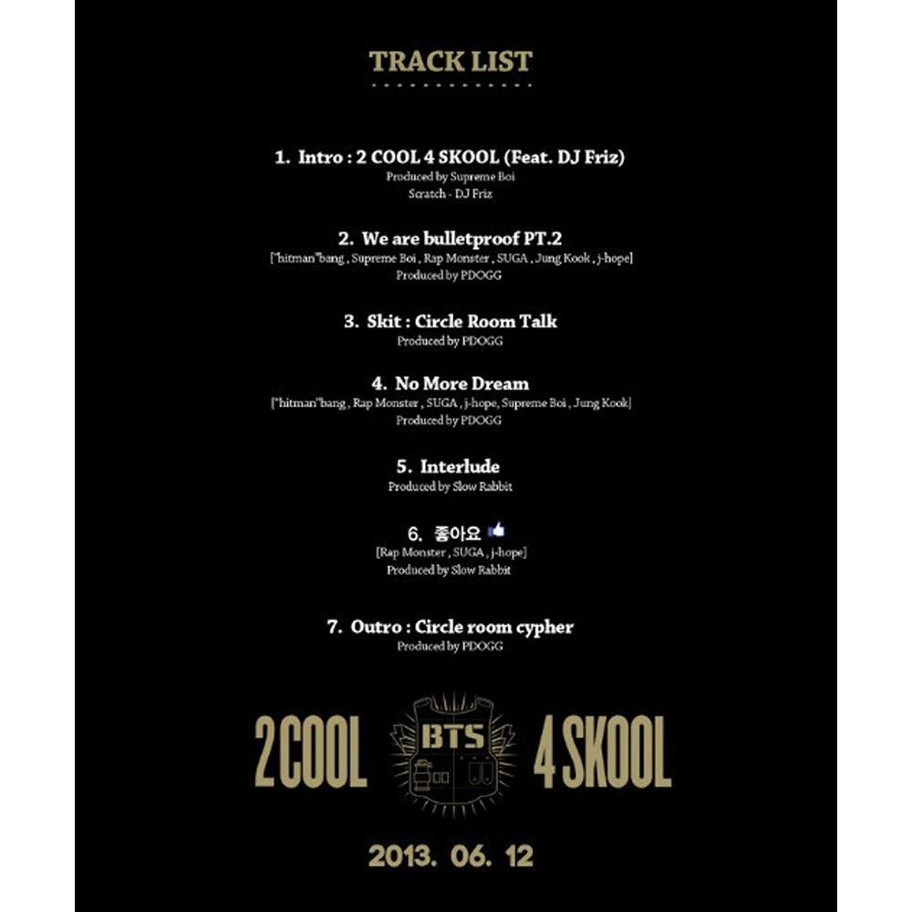 Amazon.co.jp: BTS Music [2 Cool 4 Skool] BANGTAN BOYS Single Album