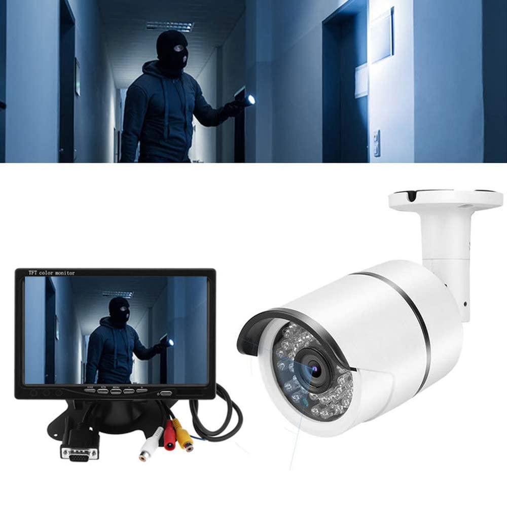 Amazon.co.jp: 防犯カメラ、モニターセット 赤外線LED搭載防犯カメラ