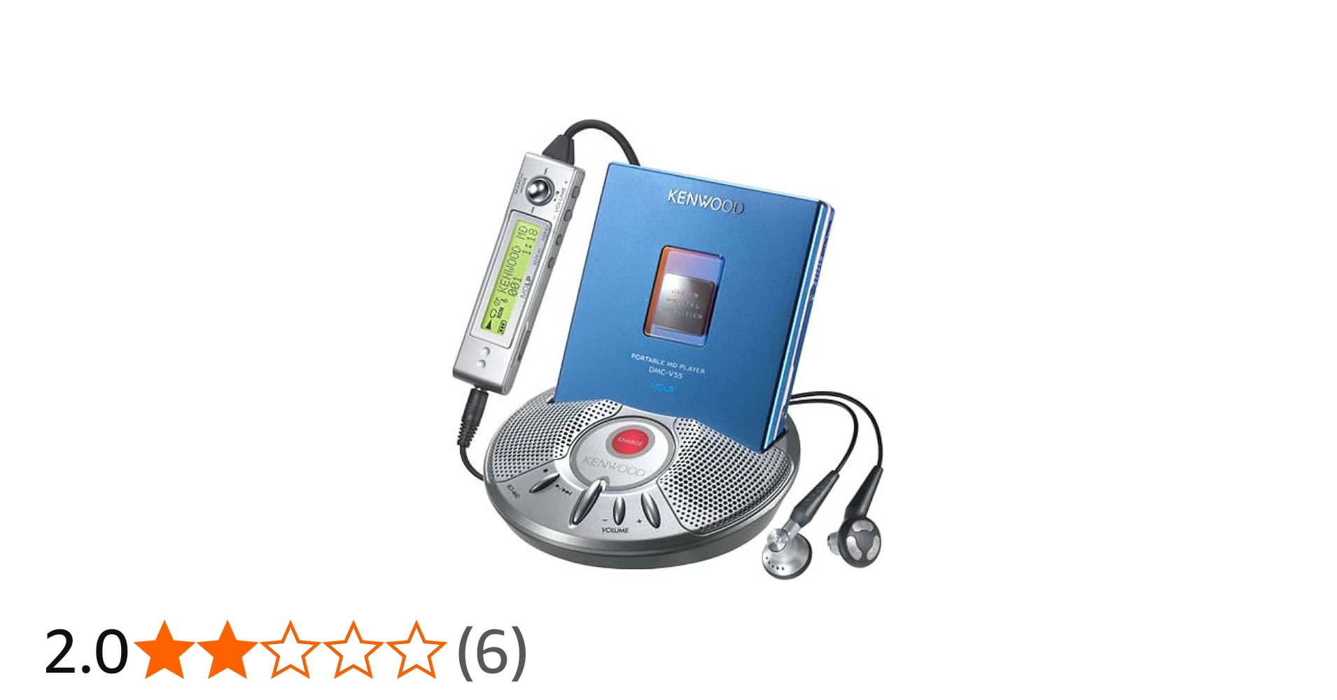 Amazon.co.jp: KENWOOD DMC-V55-L ポータブルMDプレイヤー ブルー