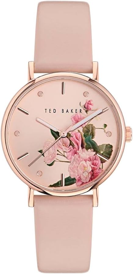 Amazon.com: Ted Baker Ladies Pink Eco Genuine Leather Strap Watch