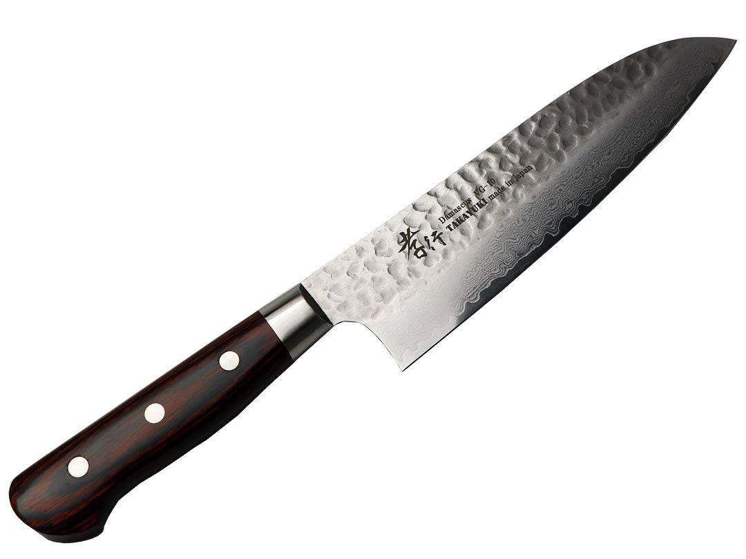 Amazon | 堺孝行 V金10号ダマスカス33層鎚目三徳包丁 | 堺孝行 | 三徳