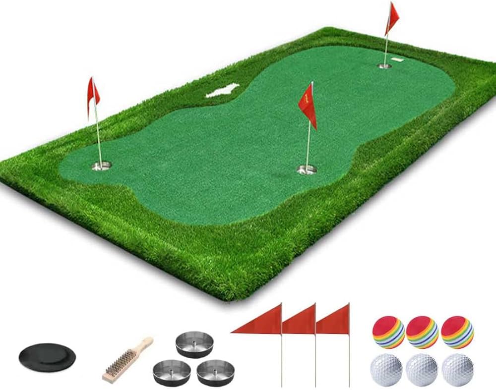 Amazon | THREE STONE ゴルフ GOLF パター 練習 マット パターマット