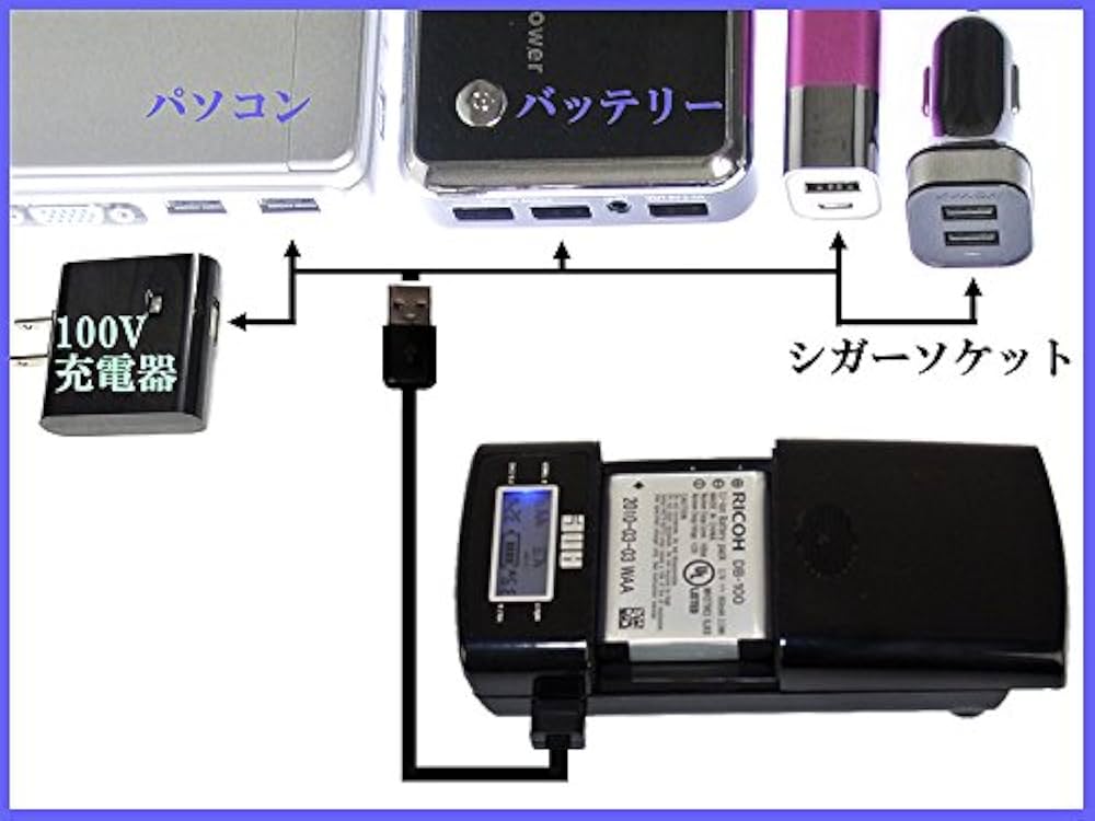 Amazon | ANE-USB-05 充電器 バッテリー充電器 リコー RICOH D-LI92