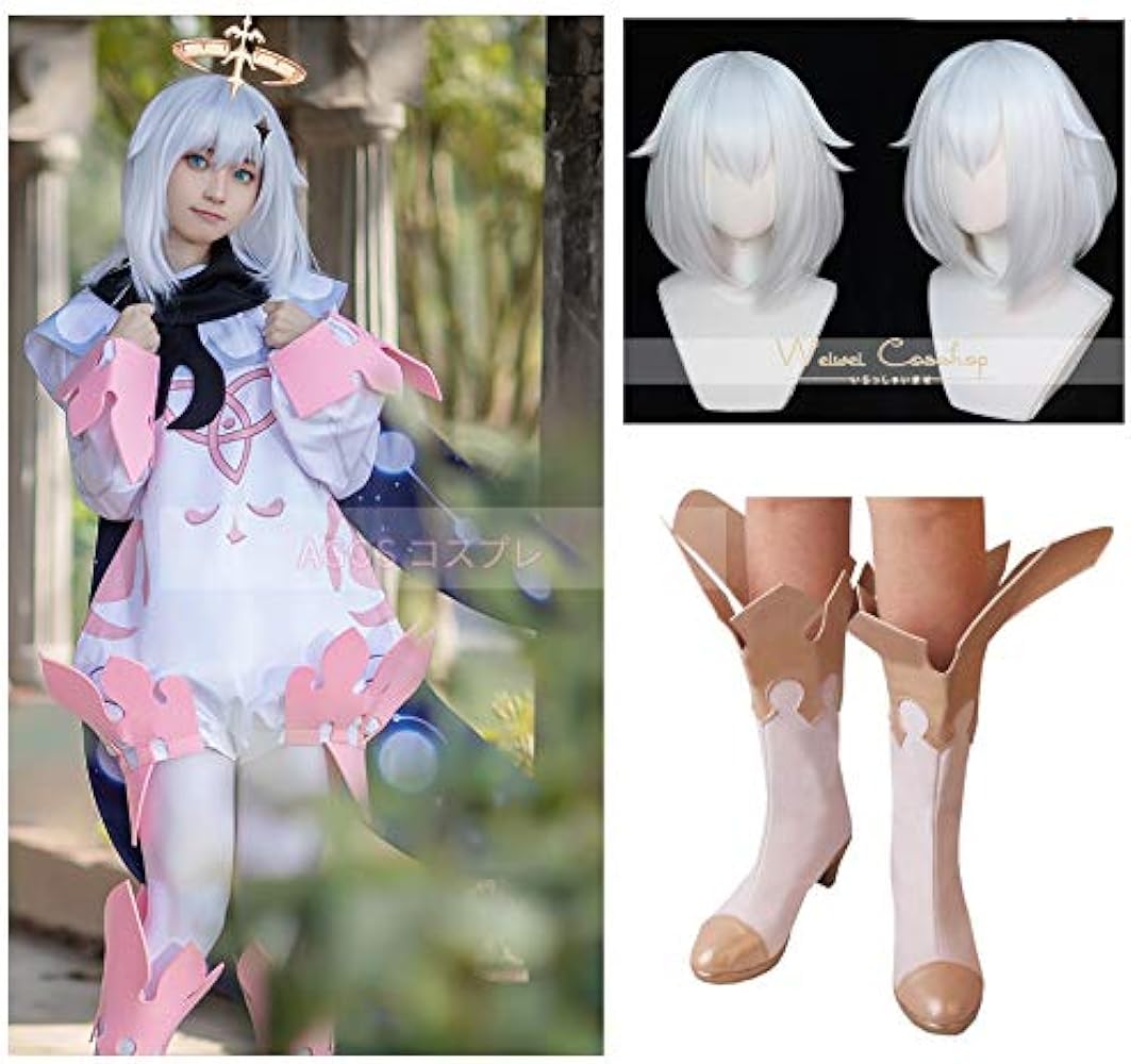 Amazon.co.jp: [AGOS] 原神 パイモンコスプレ衣装+ウィッグ+靴 風 : ホビー