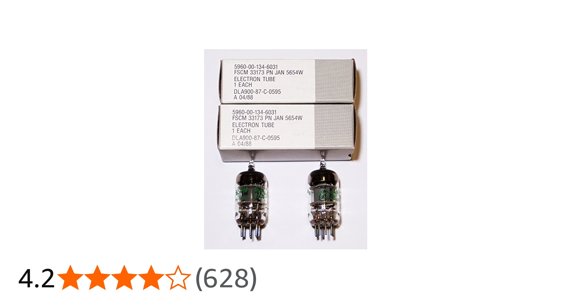 Amazon | 米国GE製 JAN 5654W 真空管アンプ交換用真空管2個セット 軍用