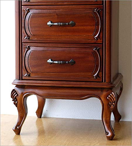 Amazon｜サイドチェスト 猫脚 猫足 無垢 アンティーク風 収納 タンス