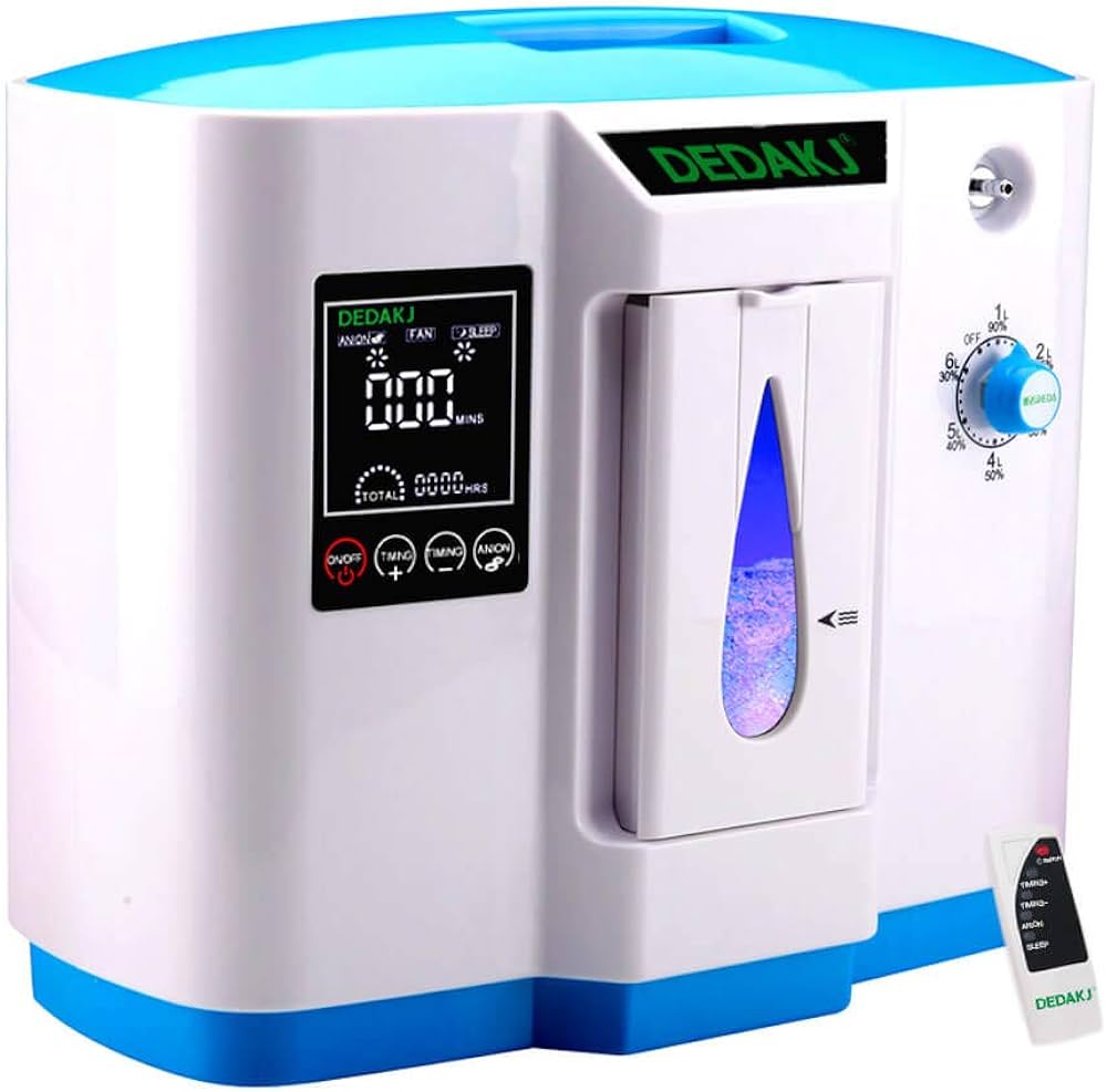 Buy DEDAKJ AC 220V Oxygen Concentrator, 1-6Liter/min Adjustable