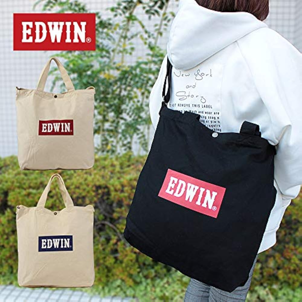 Amazon.co.jp: エドウィン EDWIN 2WAY BOXロゴショルダートート トート