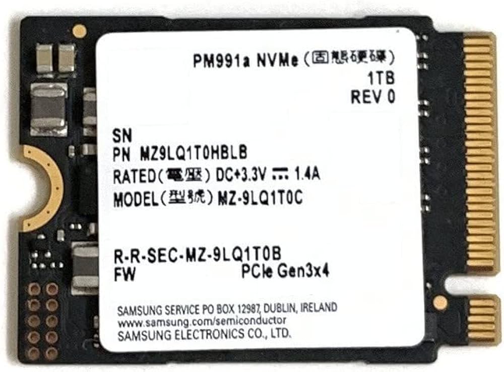 Amazon | SAMSUNG 1TB SSD M.2 2230 30mm PM991a NVMe PCIe Gen3 x4