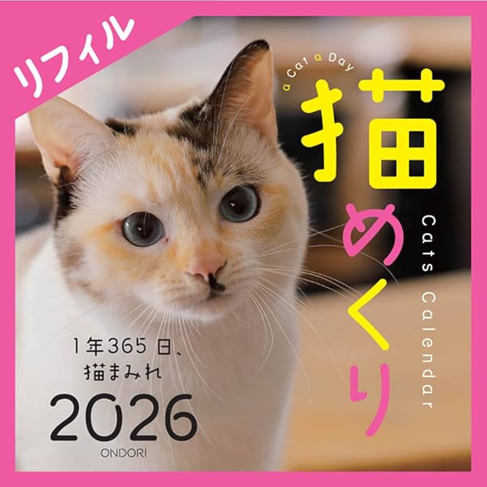 Amazon | 猫めくり 2026年 カレンダー リフィル 日めくり CK-C26-02
