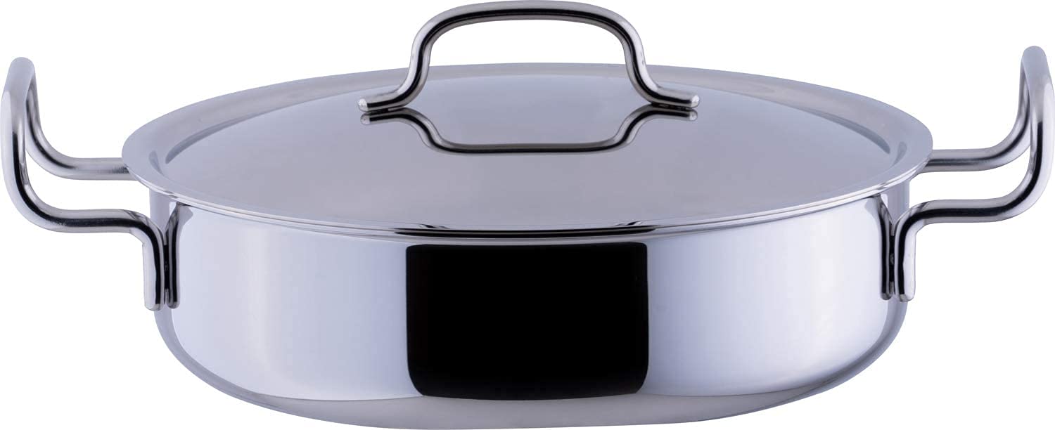 Amazon｜宮崎製作所 ジオ 両手鍋 浅型 25cm 日本製 IH対応 オール熱源