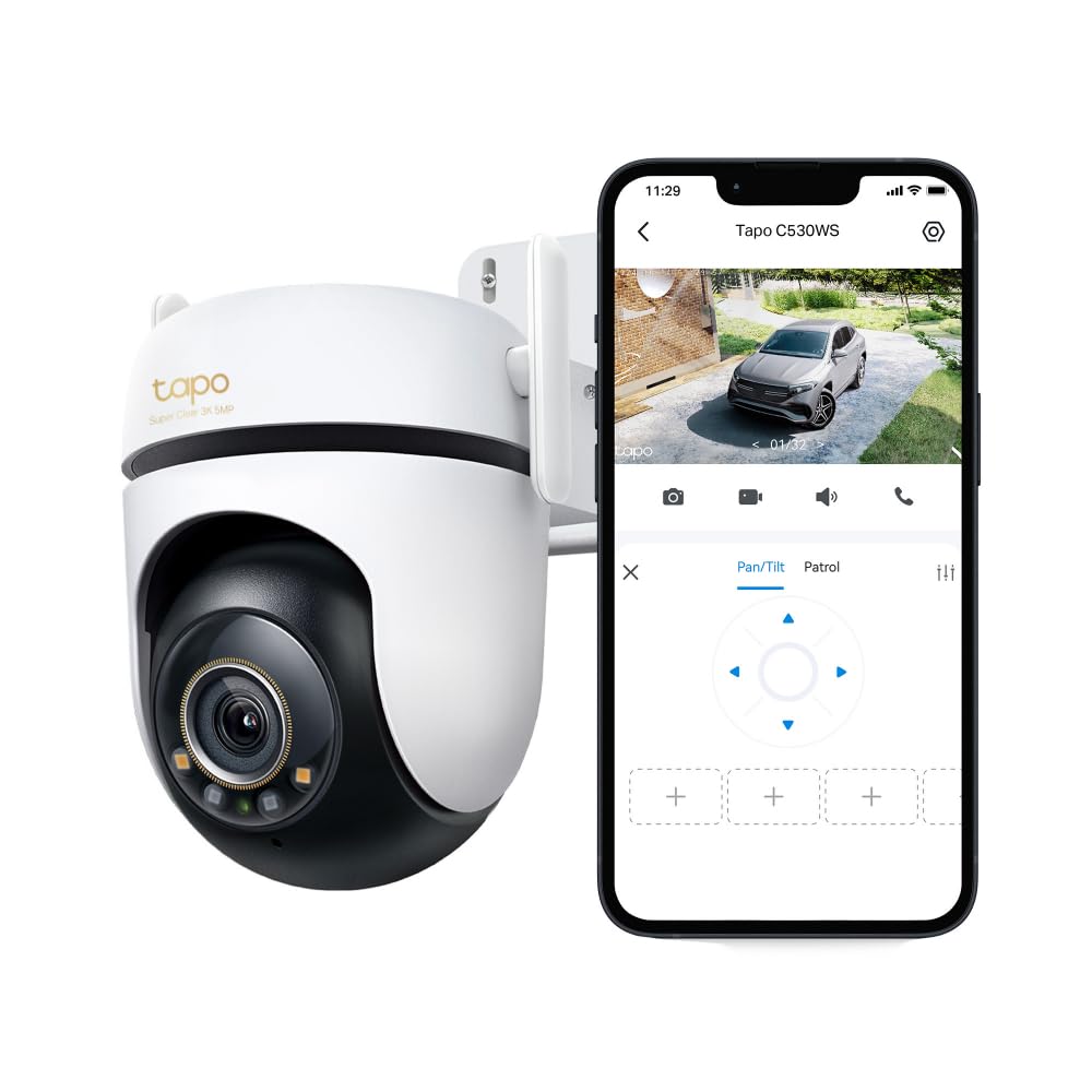 Amazon.com : Tapo 3K 5MP Outdoor Pan/Tilt Security Wi-Fi Camera