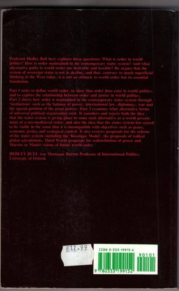 Amazon | The Anarchical Society: A Study of Order in World