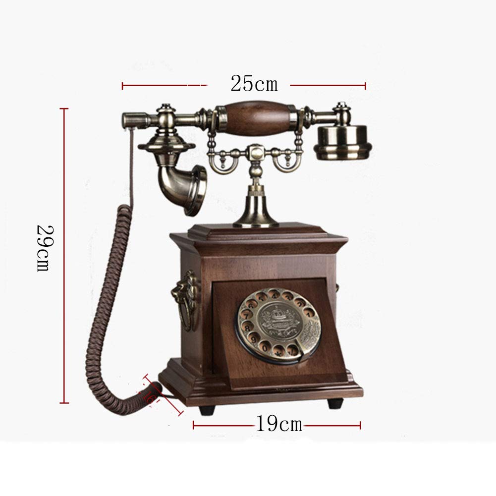 Amazon | アンティーク木製電話、アンティーク電話、有線ダイヤル電話