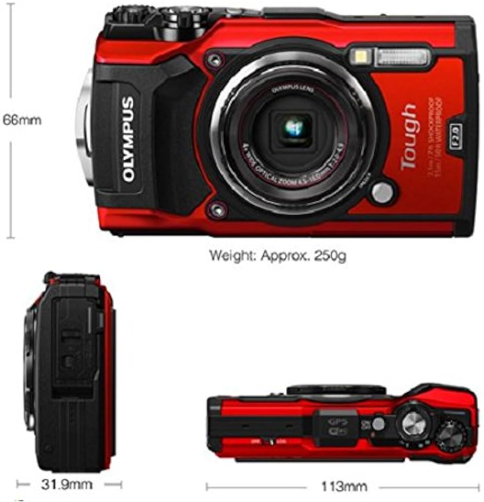 Amazon.co.jp: OLYMPUS Digital Camera Tough TG-5 Red 12 MP CMOS F2