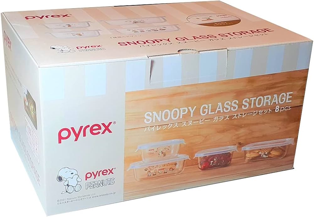 Amazon｜（パイレックス スヌーピー ガラス密閉保存容器 4個セット