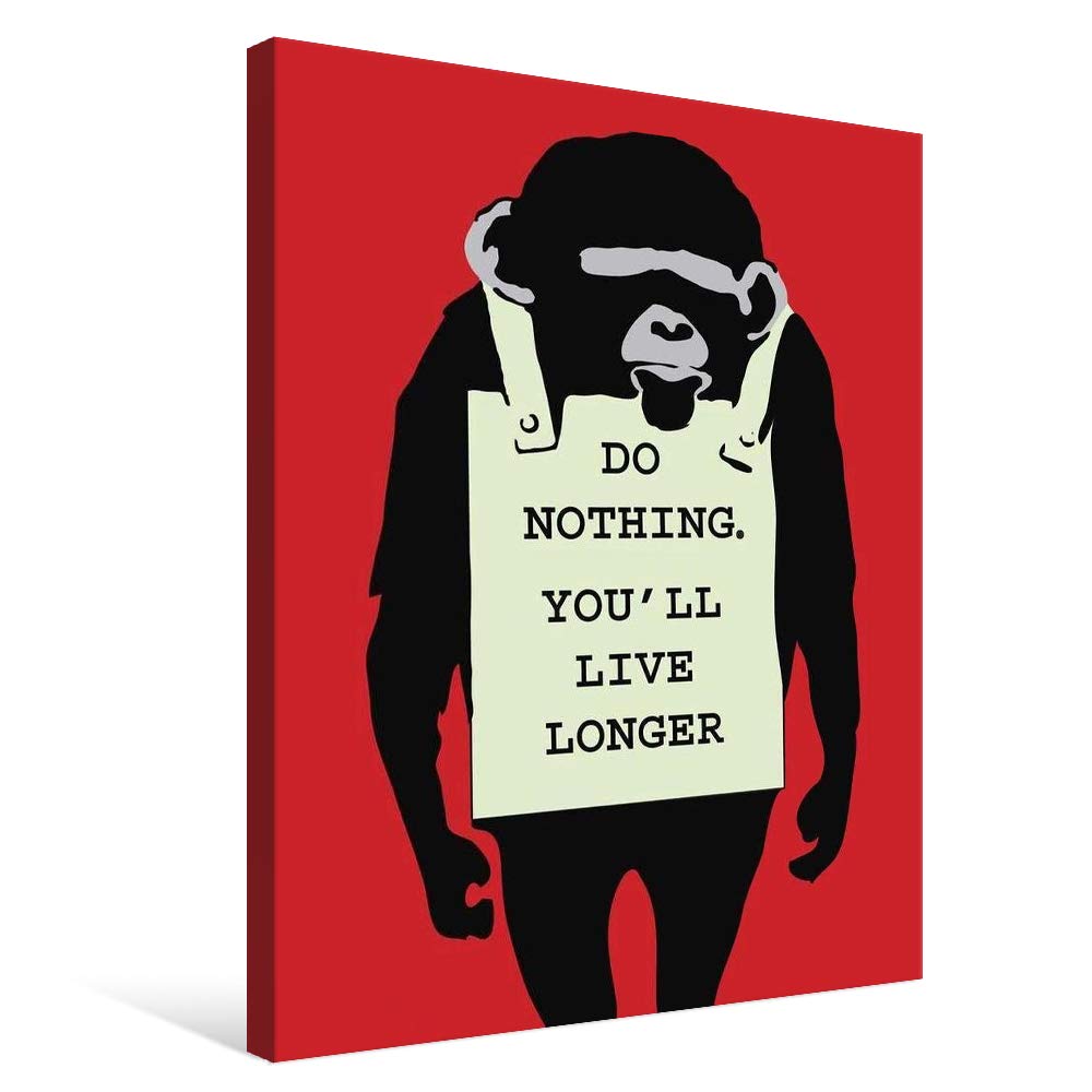 Amazon｜7 CANVAS Banksy バンクシー ゴリラ ポスター アートパネル