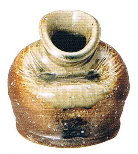 Amazon.co.jp: 古信楽風うずくまる掛花入 3.5号 信楽焼 陶器 花器 花入