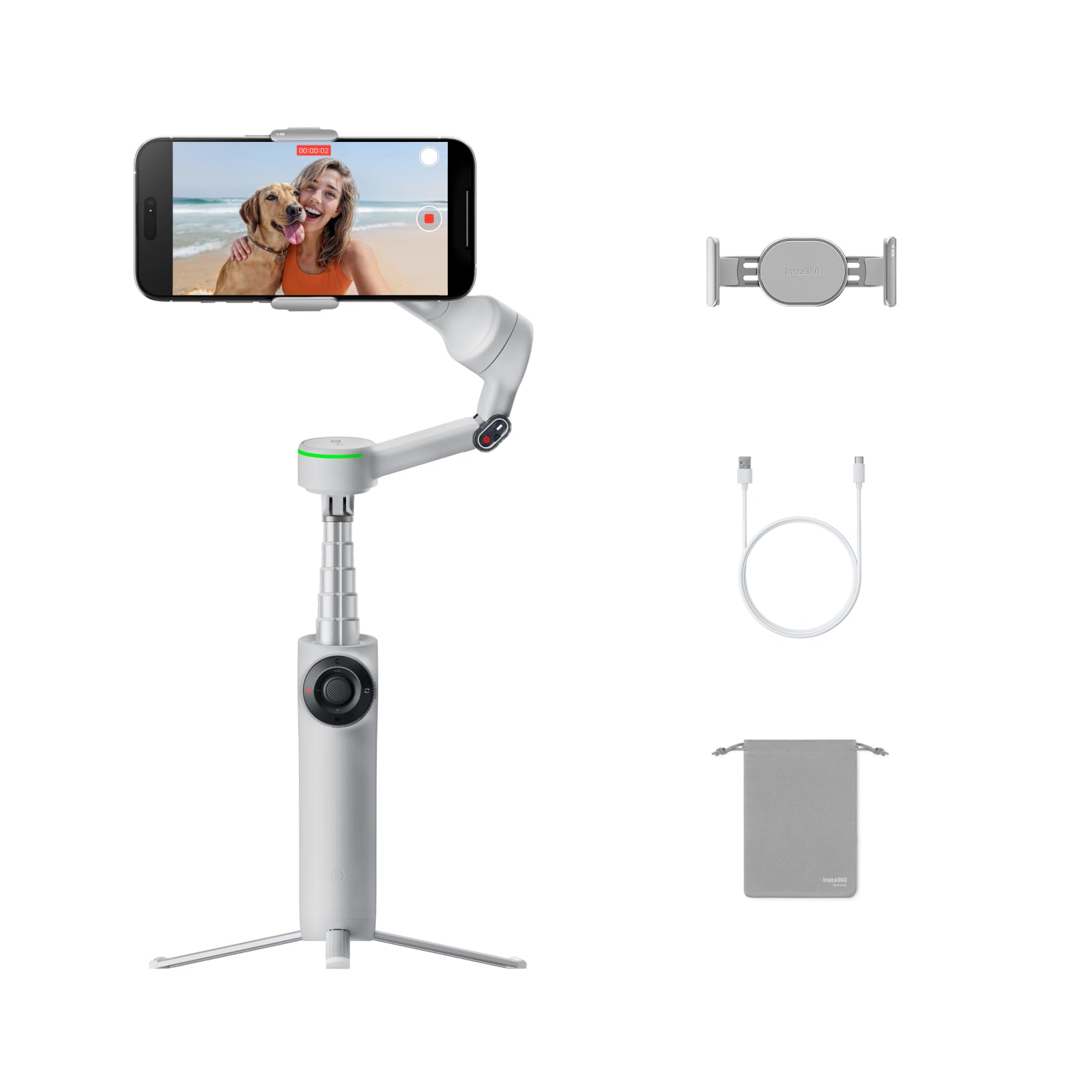 Amazon.com: Insta360 Flow 2 Pro Grey - Foldable AI Phone Gimbal