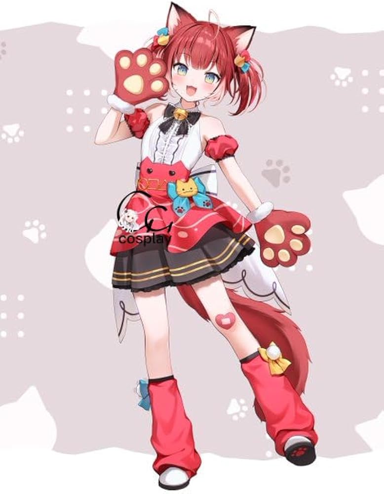 Amazon.co.jp: GGcosplay VTuber 赤見かるび コスプレ衣装 （ウィッグ